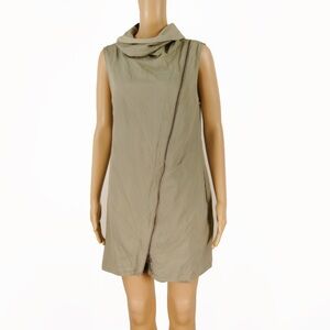 Vintage 2000s Sarah Pacini Green Sleeveless Zipper Multi Wear Avant Garde Dress